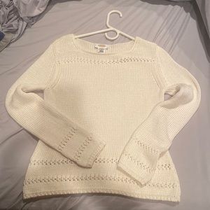 Talbots size Medium white knit sweater